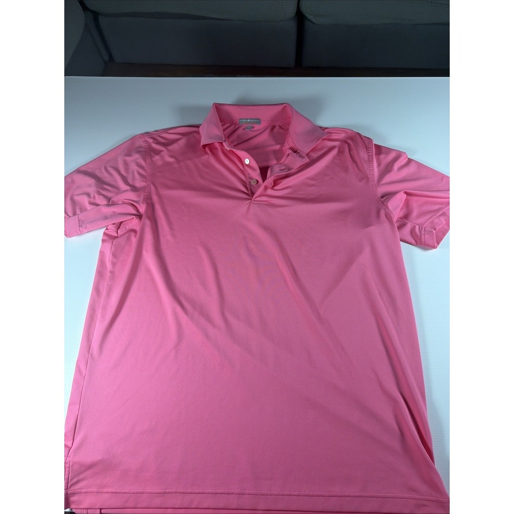Peter Millar MensShirt Med Pink Summer Comfort Golf Soft Performance Casual